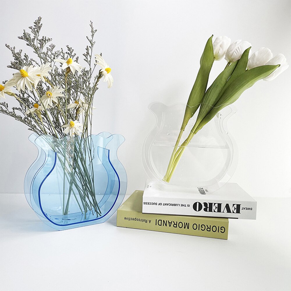 Acryl Vasen transparent Farbe Blumen- Container Dekorative Vase Hochzeit Party Heimat Büro Dekoration Vase