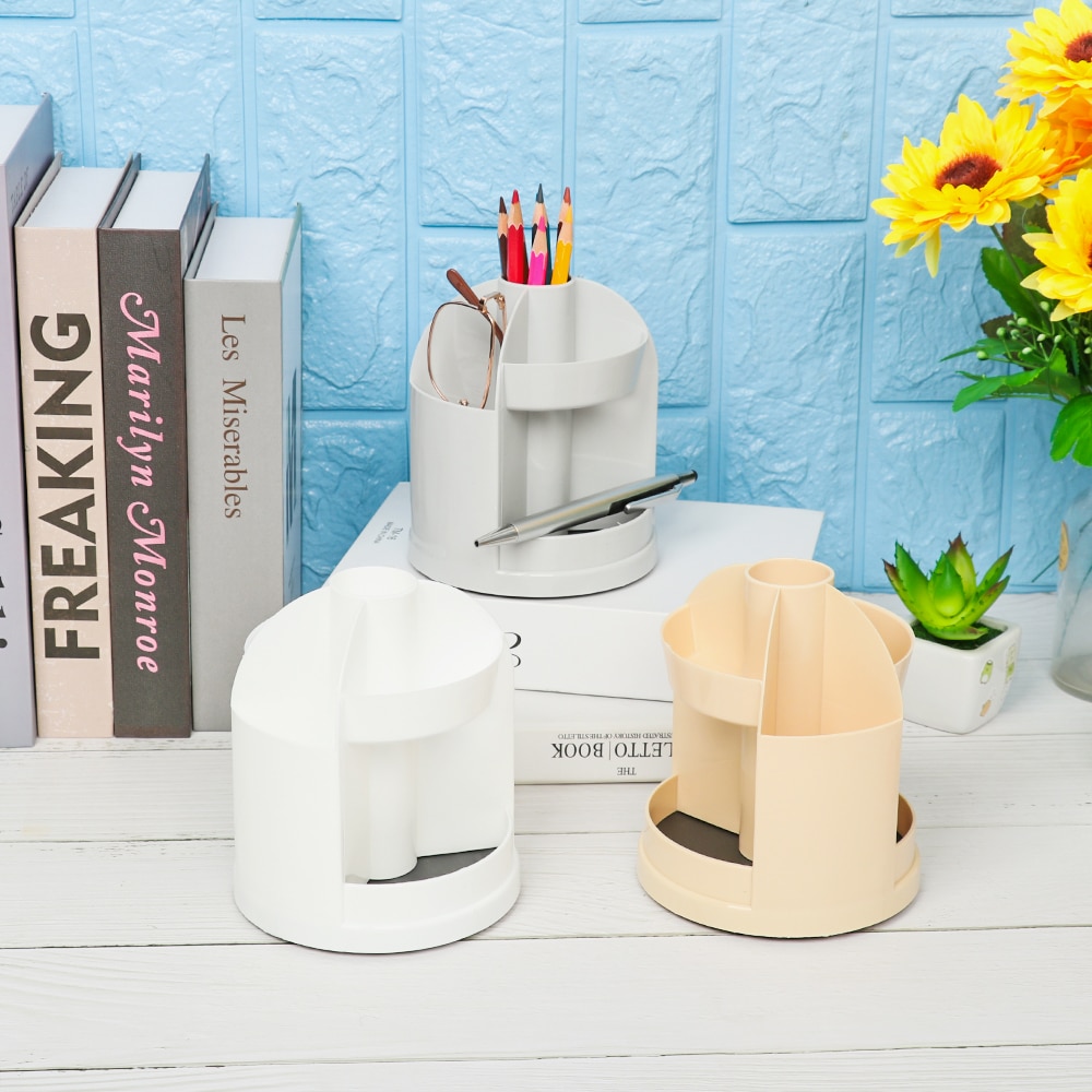 1PC Home Office Hexagonal Pen Pencil Holder Pen Storage Cosmetic Makeup Storage Box Desk Drawer Organizer