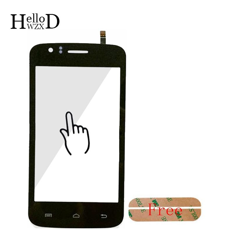 4.0 ''Telefone Toque Vidro Frontal Lente Tela Sensível Ao Toque Para Explay Atom Tela de Toque Sensor de Toque Digitador de Vidro Painel + 3 3M Adesivo