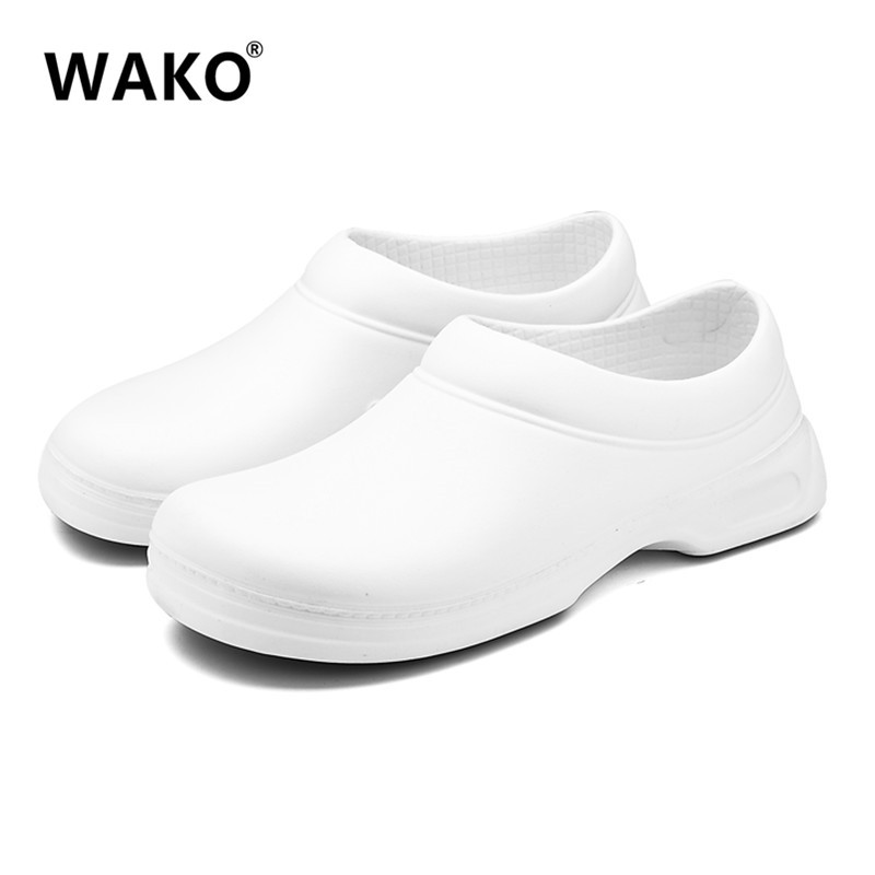 white kitchen shose men slip on waterproof EAV rainboots anti slip 2022 couple waterproof water shoes for men