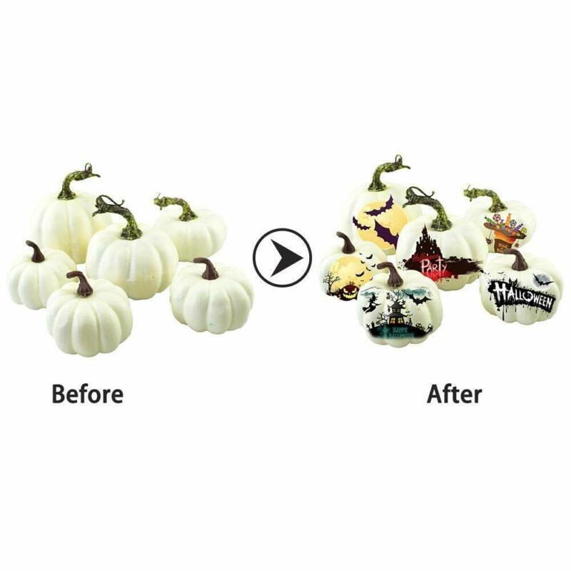 6PCS Halloween Artificial Mini Foam Pumpkin Pumpkins Halloween Party Garden Festival Decoration Craft