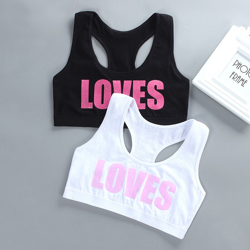 Sujetadores de entrenamiento para niñas de 12 años, ropa interior suave, accesorios transpirables, sujetadores deportivos para adolescentes de 8-15 años, 2 uds.: C 2pcs