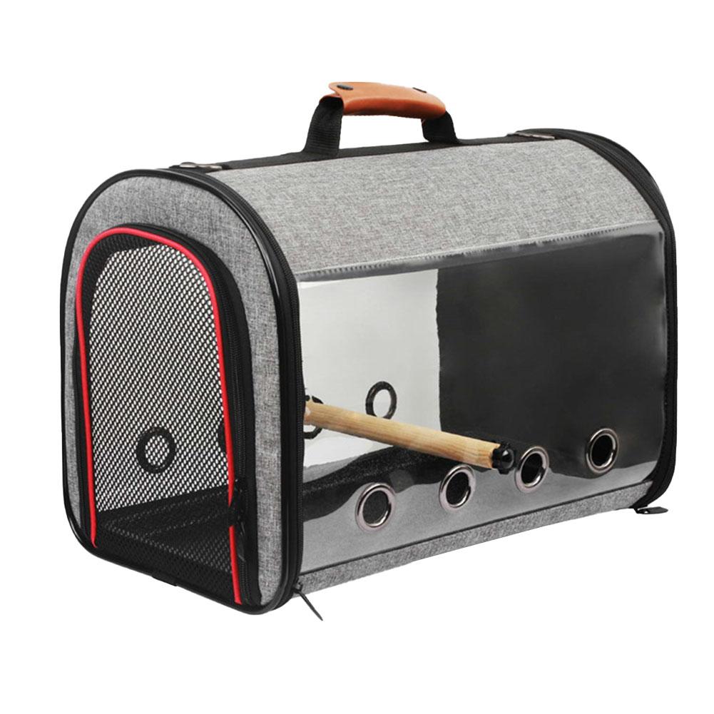 Transportín de viaje para pájaros transparente, portátil, loro jaula para pájaros, mochila de mano con doble cremallera, de Estuche de transporte para pájaros