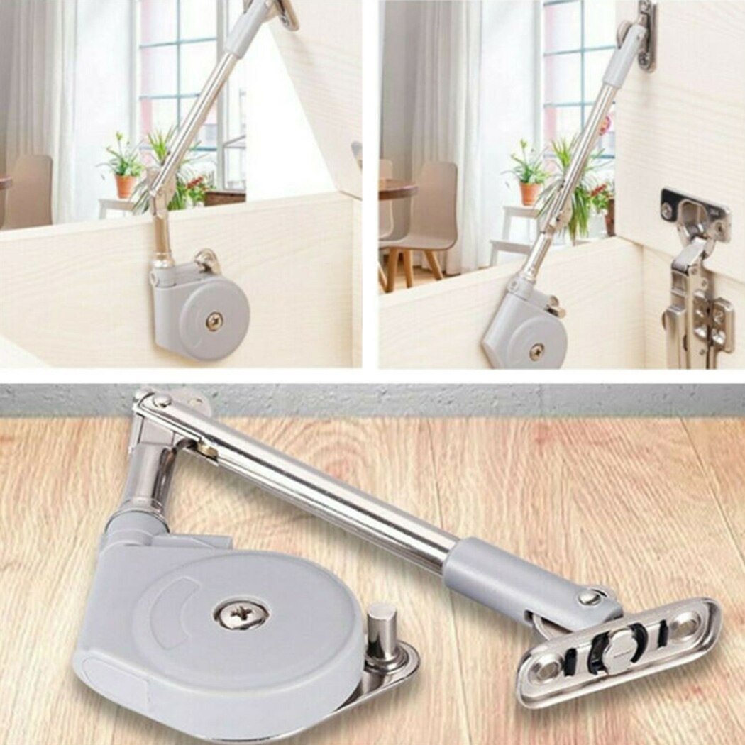 Hinge Door Support Hydraulic Lid Flap Stay Soft Close Toy Box Safety Strut Arm Zinc Alloy Hinge Cabinet Cupboard Furniture Doors