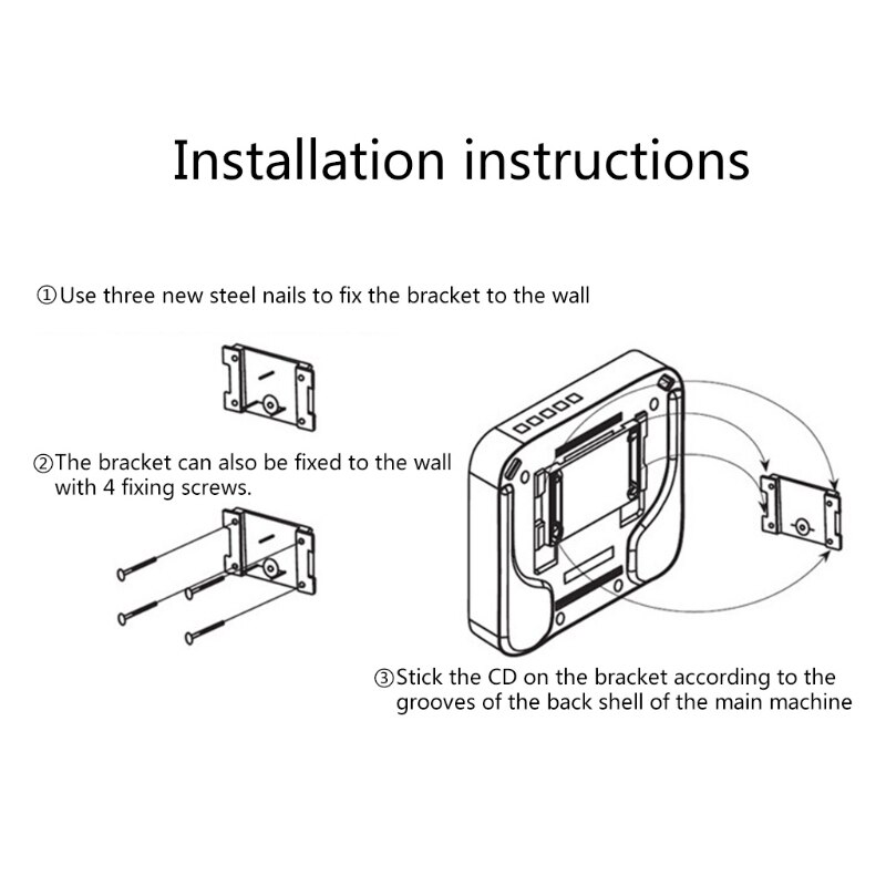 Reproductor de música de pared Portátil con Bluetooth, reproductor de Audio en Casa con Control remoto, Radio FM, Conector de auriculares AUX
