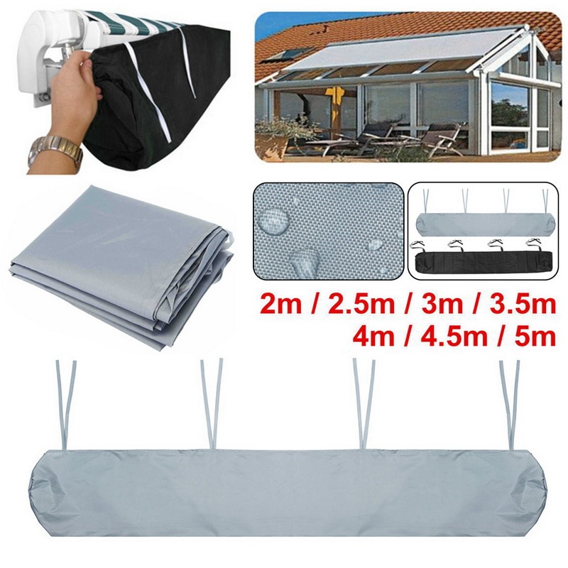Capa protetora para toldo pátio retrátil toldo cobertura com corda para jardim ao ar livre proteção solar poeira chuva neve proteger
