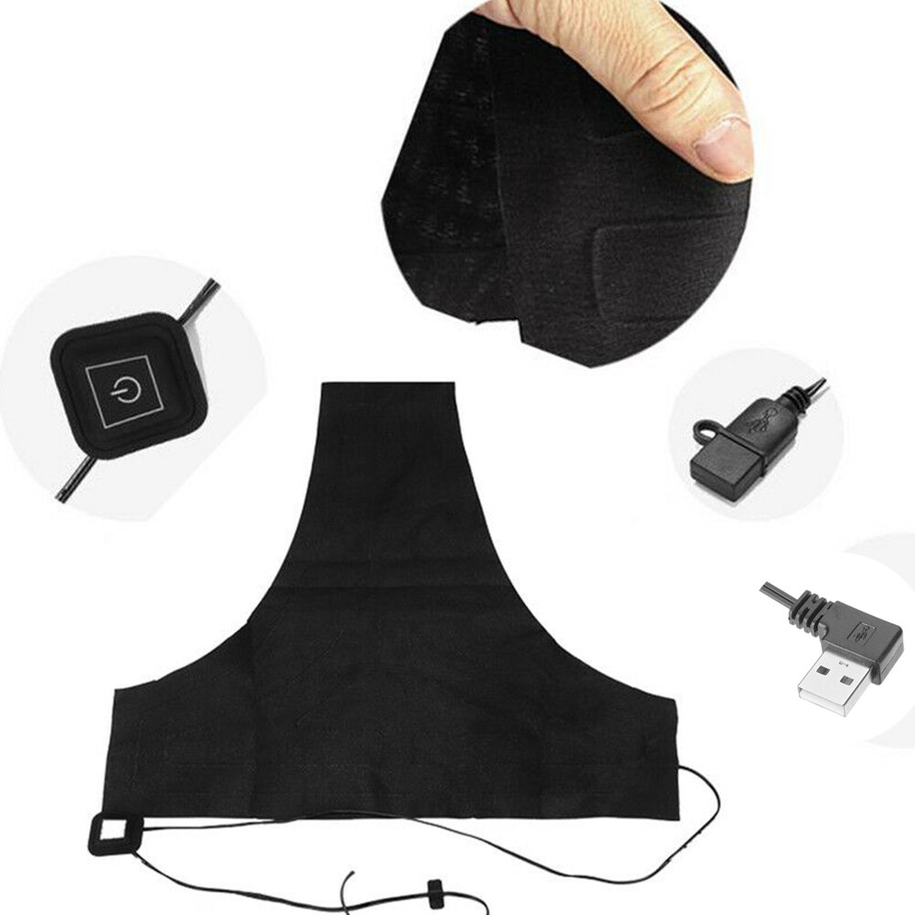 Winter auto usb opladen temperatuur instelbaar 3 versnellingen thermische kleding rugwarmer elektrisch verwarmingskussen vest wasbaar legering vezel