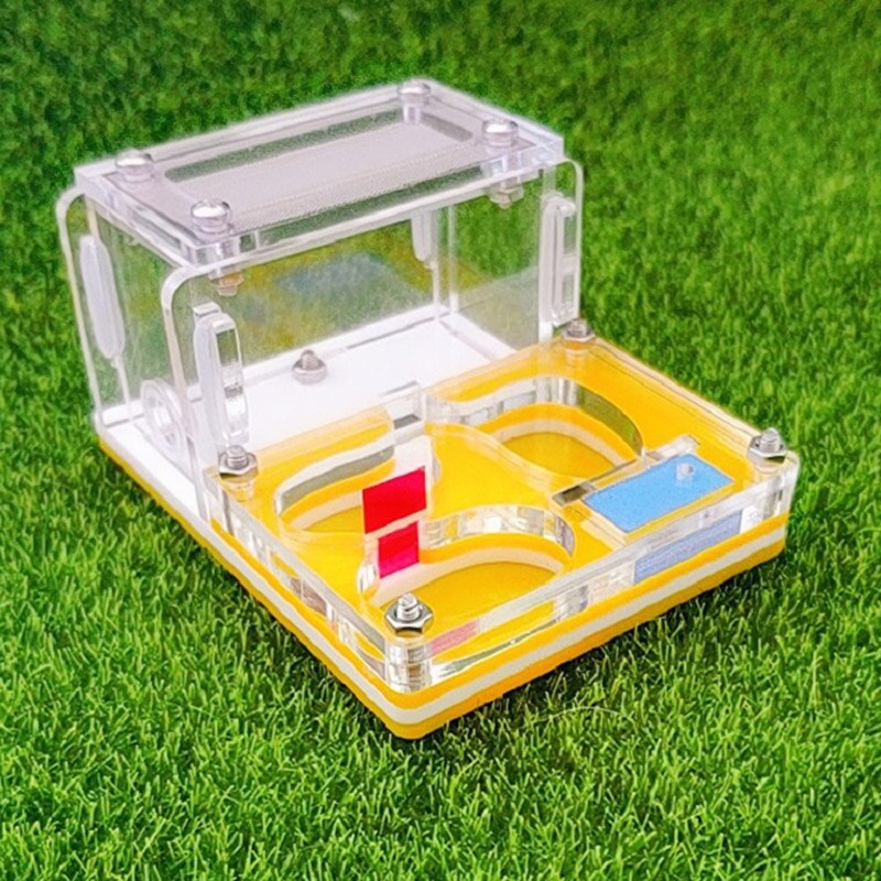 Mini Ant Farm Acrylic Ant Nest Small Pet Feeding Box Insect Supplies 9x7x4.5cm: FA-009