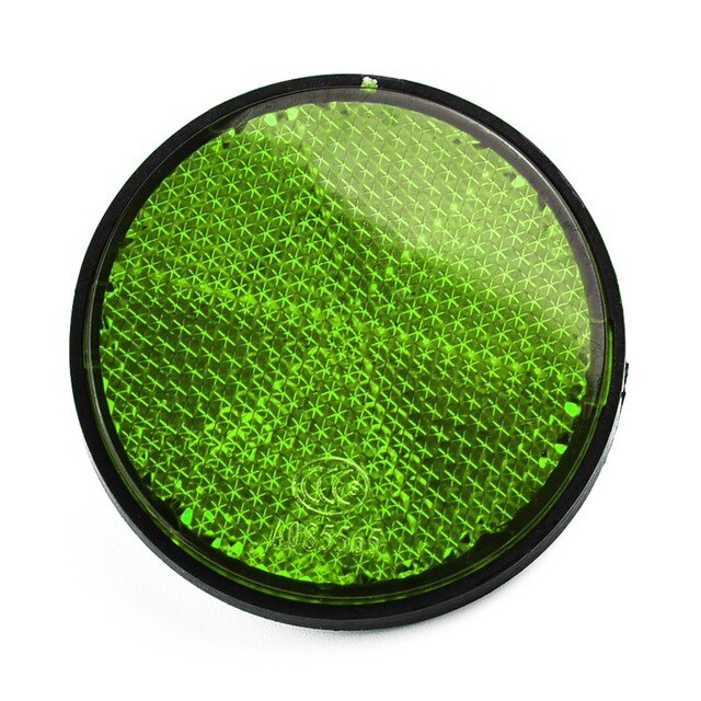1 pièces Vélo Réflecteur Rond 56mm Vélo Réfléchissant S&#39;attaquer Nuit Sécurité Cyclisme Accessoires Pour Motos, Électro-mobile: Green