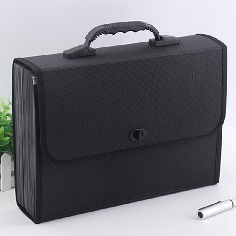 Briefcase A4 Data Information File Sorting Bag Portafolio 26 Layers Pockets Filing Box Office Business Storage Classification