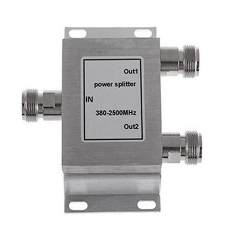 RF Coaxial Splitter 1 to 2 Way Power Splitter 380-2500 MHz Signal Booster Divider N Female 50 Ohm Fast