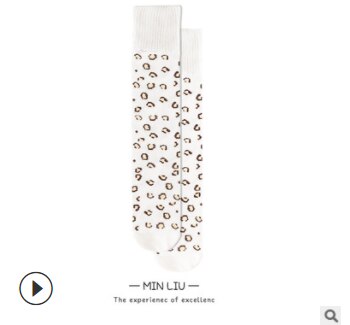 Calzini per bambini autunnali abbinati a colori lunghi con stampa leopardata calzini per bambini sport per il tempo libero calzini per ragazzi e ragazze 3 pezzi1 lotto WZ35: 01