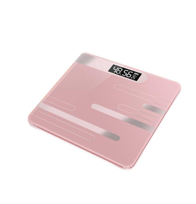 Body Weighing Digital Body Weight Scale LCD Display Glass Smart Electronic Scales: Gray