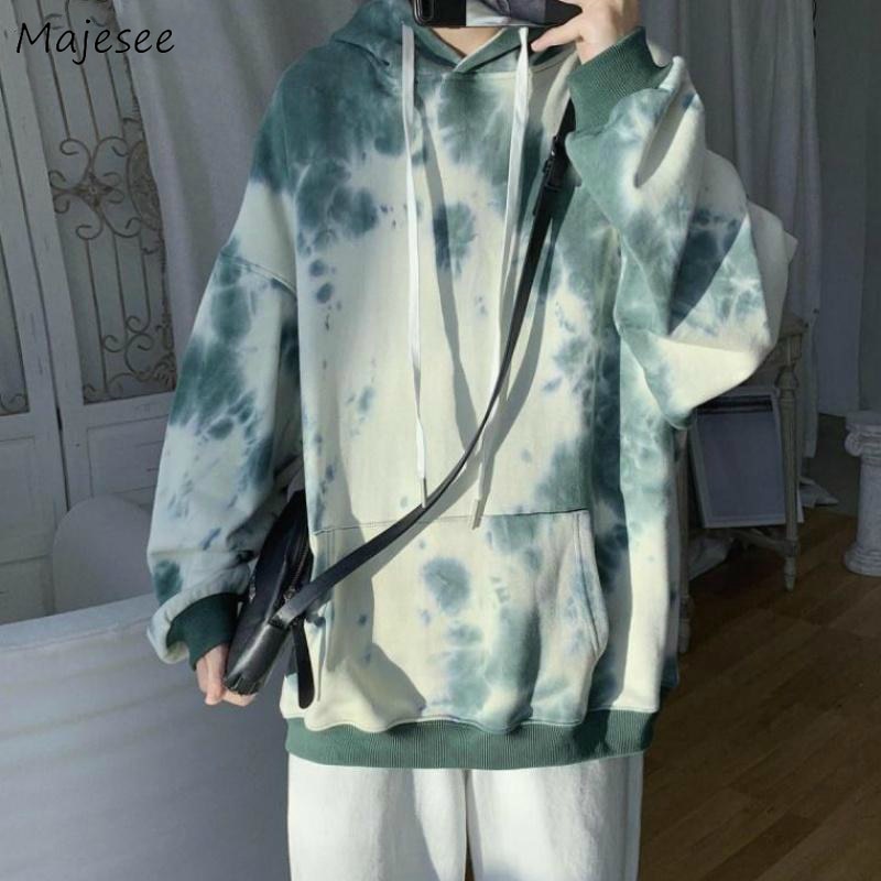 Hettegenser genser menn fritidsslipsfarge farge høst elegant hette løse klær hofte hopp stil alle kamp menn elegant streetwear