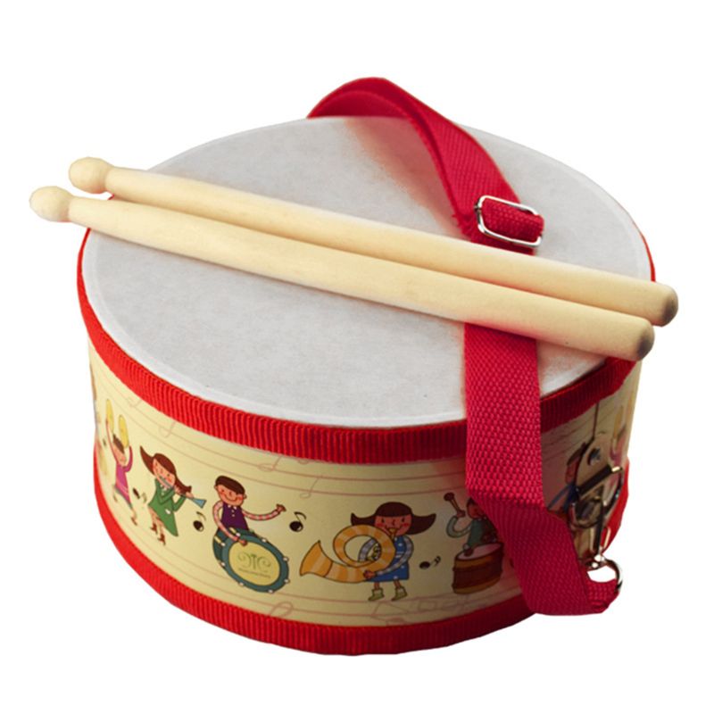 Los niños pandereta de juguete tambor de madera temprano educación musical instrumento