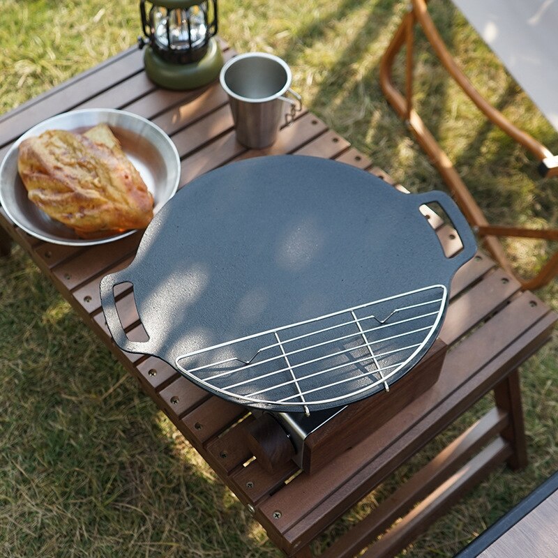 Edelstahl BBQ Grill Platte draussen Reise Camping Picknick Familie Party Grill Grill Ofen Platte Braten Herde Fleisch Werkzeuge