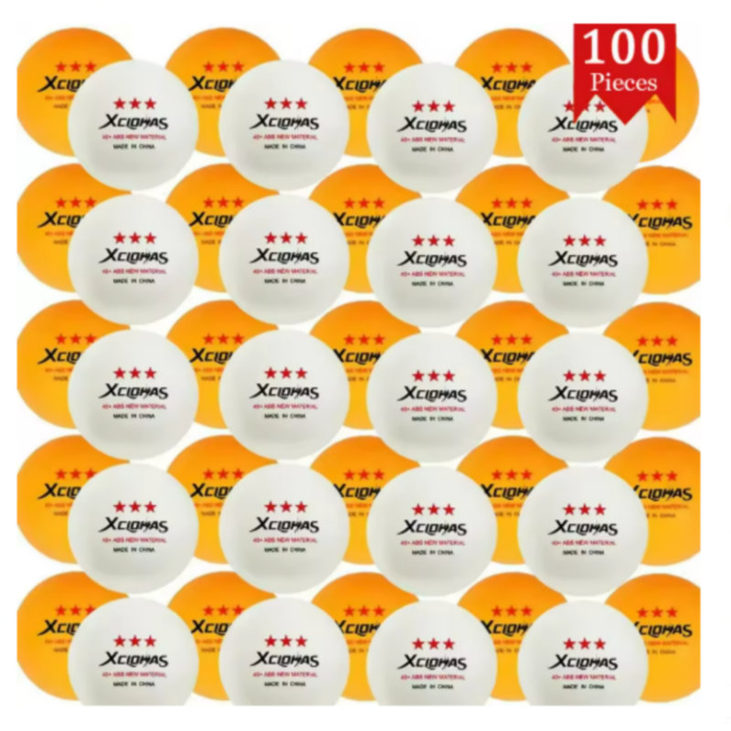 XCLOHAS 3 Star Table Tennis Ball Material ABS Plastic 10-100PCS Ping Pong Balls 40mm Training Table Tennis Ball