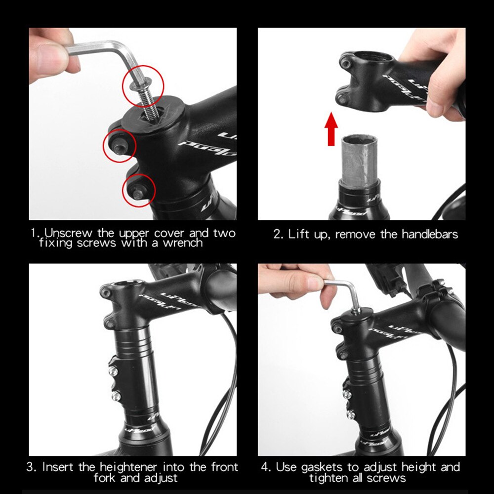 Mountain Bike Bicycle Front Fork Stem Raise Handlebar Head Raise Extender Bike Adapter Extender Parts Extender Bicycle Parts