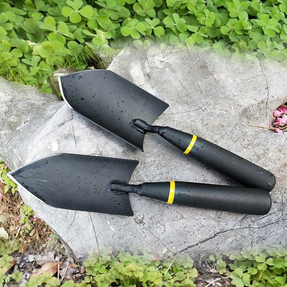 Roestvrijstalen schep, groenteplanten, tuingereedschap, gereedschap voor het kweken van bloemen, huishoudelijke potten, planten in potten, tuin, bloemenschep
