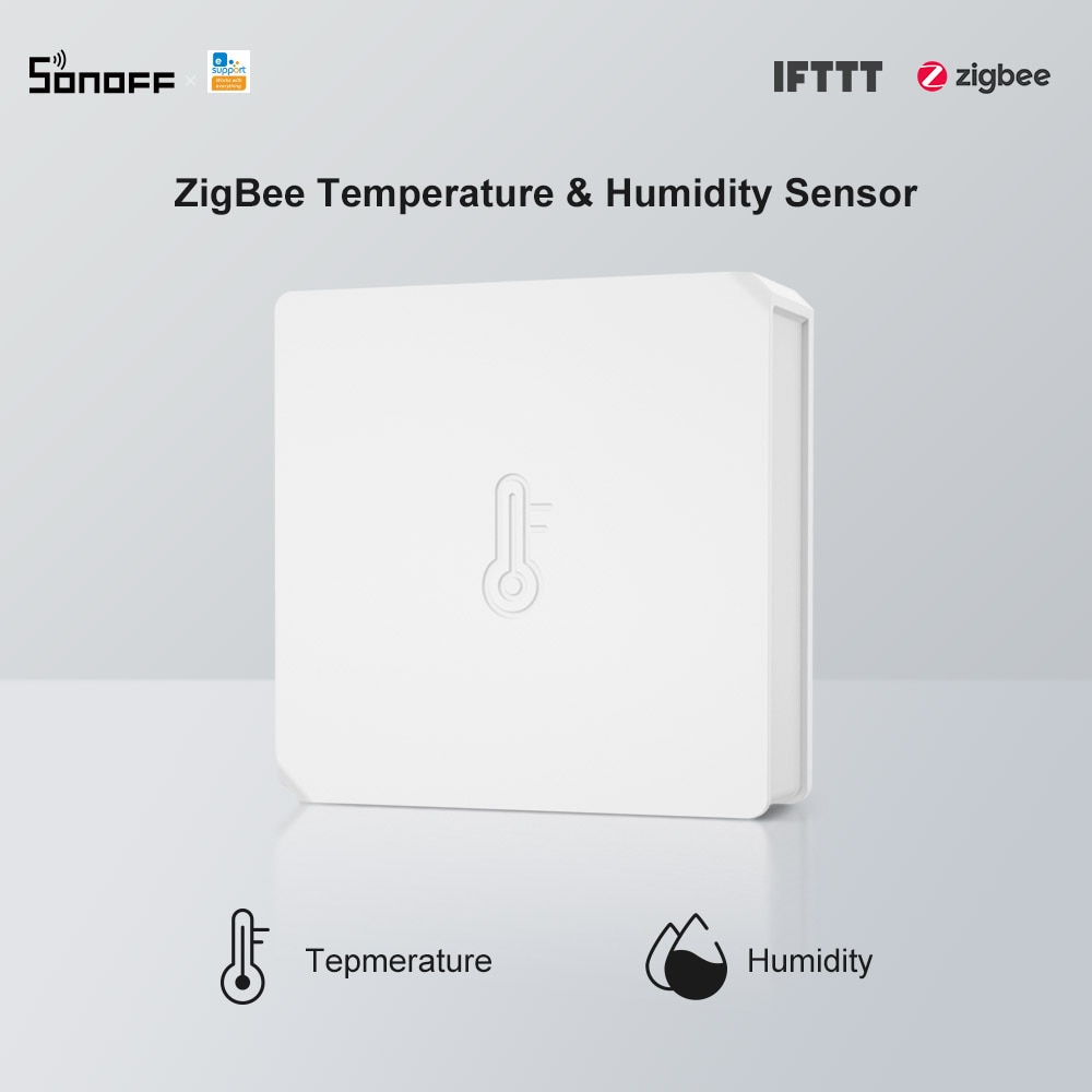 SONOFF SNZB-02 ZigBee Temperatura E Sensore di Umidità in tempo Reale Basso-batteria notifica WorksSONOFF ZigBee Ponte eWeLink APP