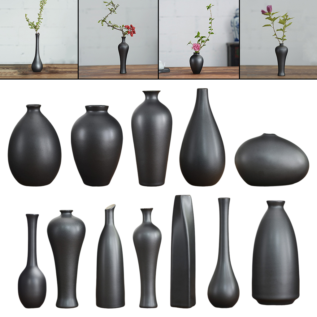 Ceramic Vase Small Large Black Modern Nordic Ornaments Home Accessories Ceramic Vase for Flower Arrangement