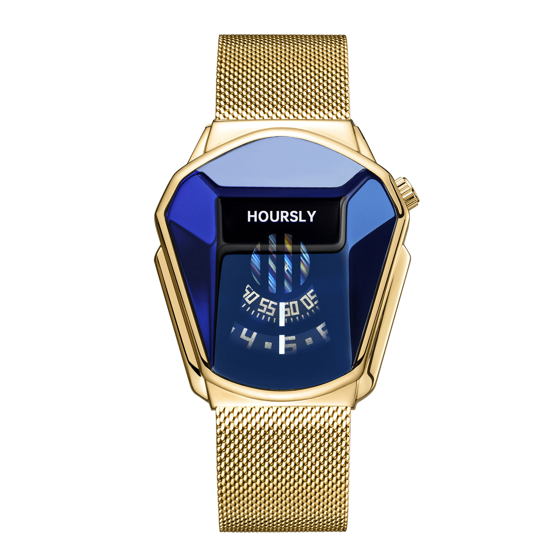Montre à quartz étanche pour homme, personnalité de moto, nouvelle tendance: Bleu