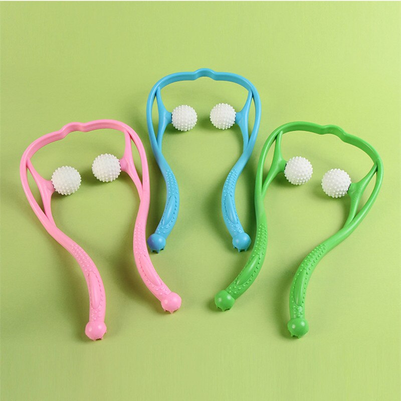 Druk Therapie Nek Massage Tool Druk Verlichten Hand Roller Massage Nek Schouder Dual Trigger Punt Zelf Massager