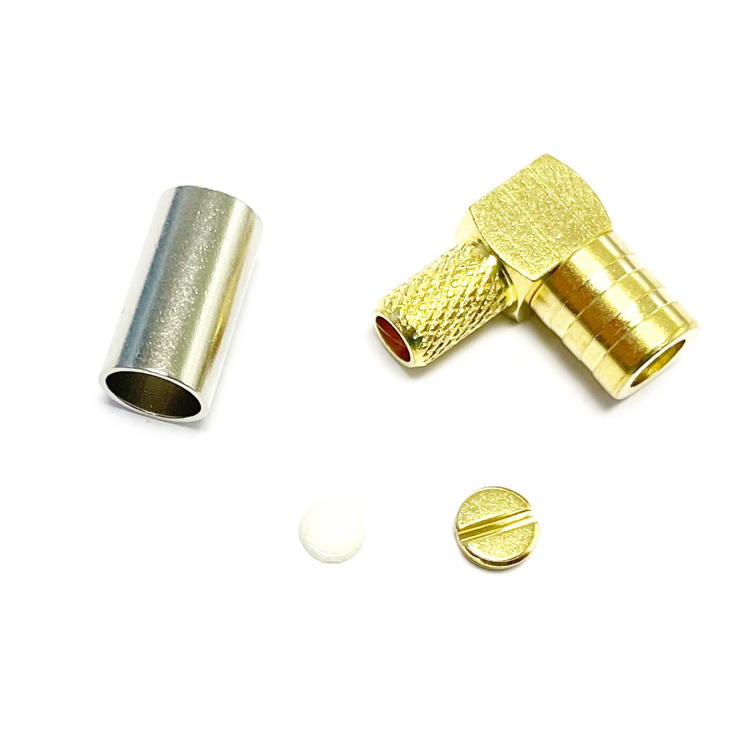 1pc SMB Female Jack RF Coax Convertor Connector Crimp for RG58 RG142 LMR195 Cable right angle Goldplated