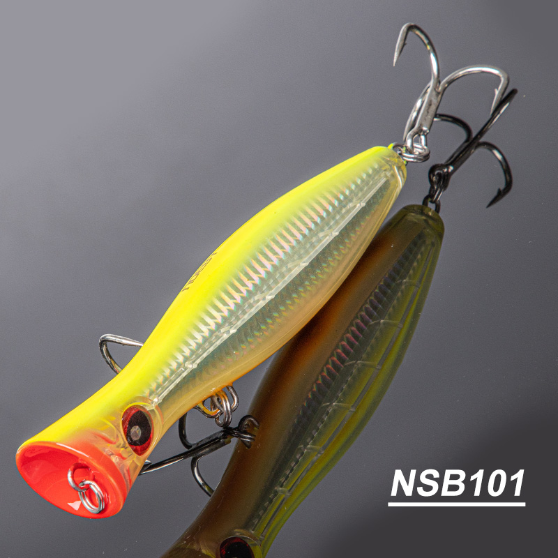Señuelos de pesca Noeby Popper, 12cm, 43g, 16cm, 78g, 20cm, 150g, Wobbler flotante de agua salada, cebo duro Artificial para señuelo de pesca GT: 55 mm / Rojo rosado