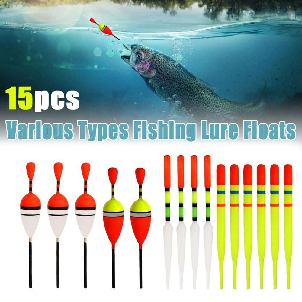 15 Pcs/Card Float Fishing Gear Fishing Supplies Fishing Float Suitable For All Kinds Of Fishing Bobbers Rod Long Float Slips