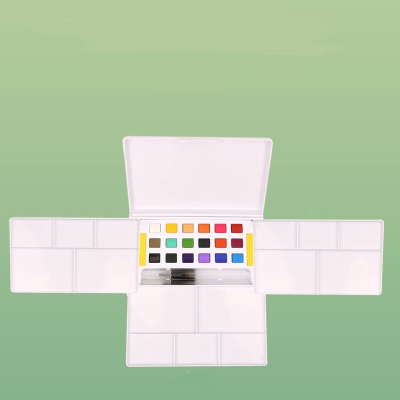 12/18/24/36 colores Kit de acuarelas sólidas para niños pintura pigmento de agua sólida con pincel de dibujo suministros de pintura artística