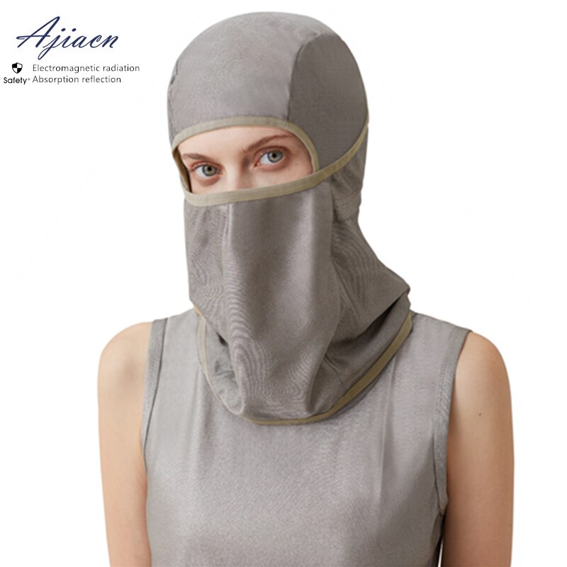 electromagnetic radiation protective head cover mobile phone, computer, TV, WIFI EMF shielding 100% Silver fiber head hood