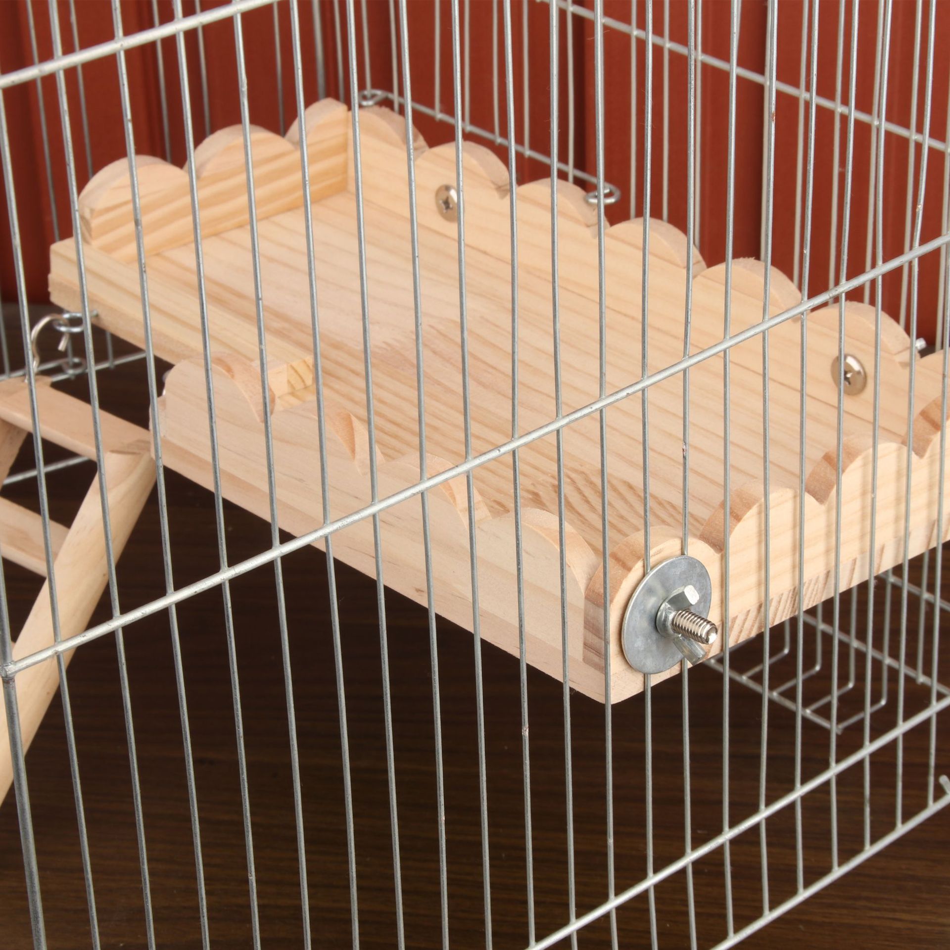 Hamster supplies Toy base cage solid wood platform tray Gold wire bear base cage platform Totoro platform with ladder