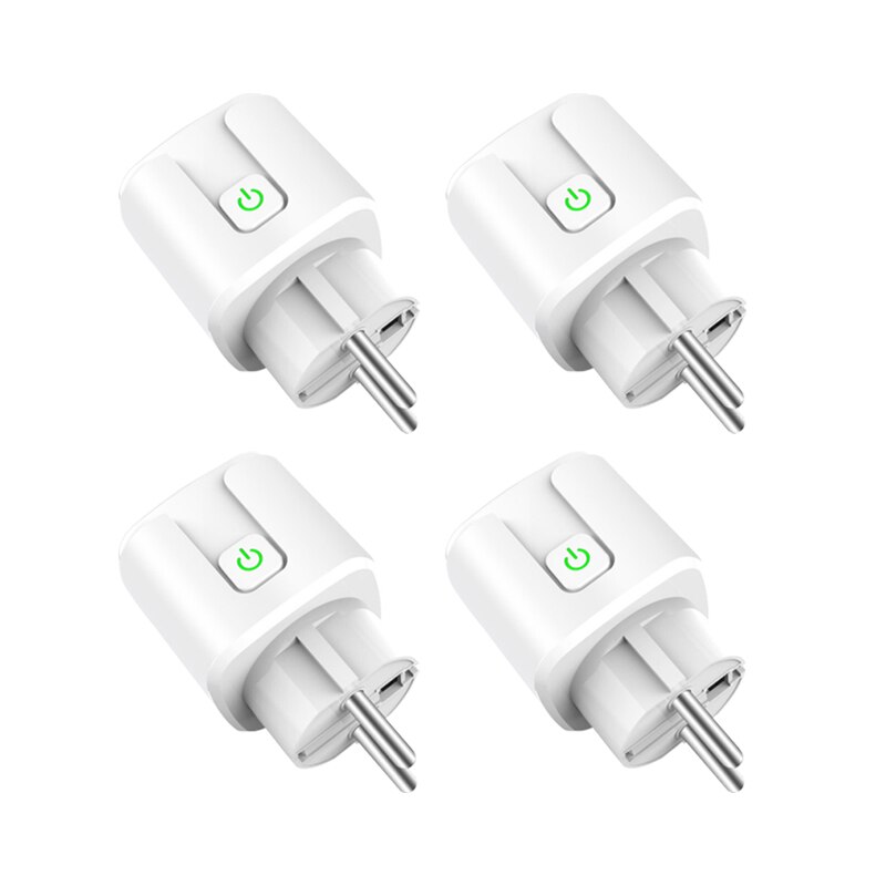 Smart Plug WiFi Socket EU 16A Power Monitor Timing Function SmartLife APP Control Wireless Socket Work With Alexa Google Home: 4PCS