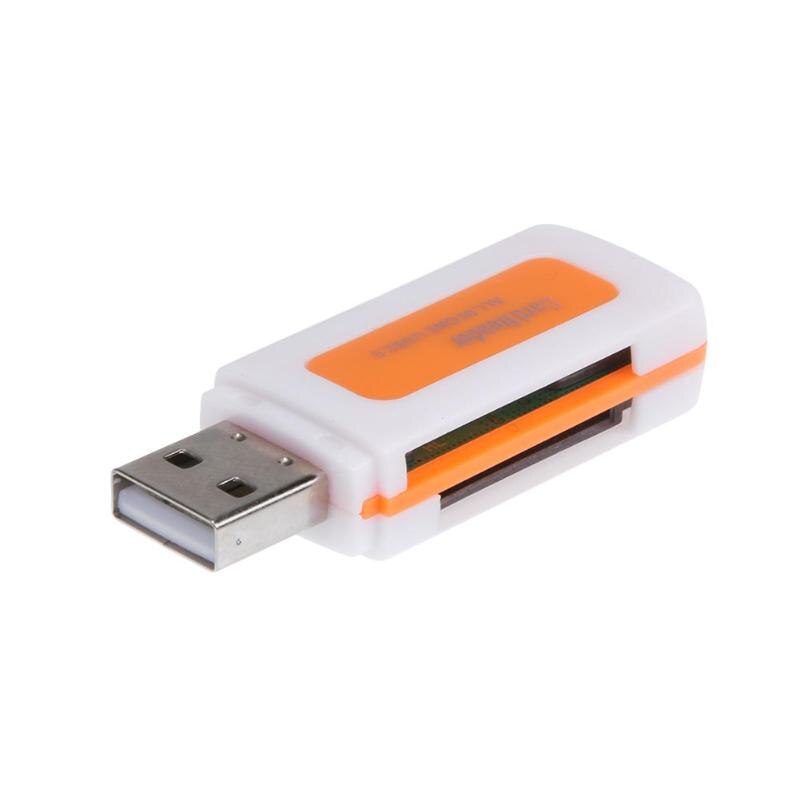Alloyseed Kaartlezer 55X20 X12 Mm Draagbare Kaartlezer Usb-poort Aangedreven Voor Tf/Sd/Ms/Pro duo/M2 Card Slot/Mini-Sd/Sd Ultra/Mmc/