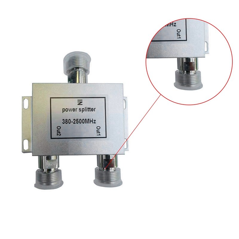 2 Way 380-2500MHz Antenna Power Divider Splitter for GSM CDMA 3G Signal Booster ,Connect to Antenna