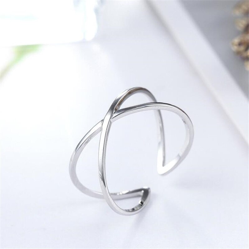 Charmant Open Kruis Ring Voor Vrouwen Vintage Boho Party Ringen Gothic Punk Sieraden Cadeaus Voor Meisjes