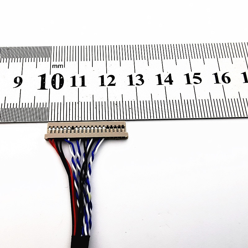 Universal LCD Screen DF14 20 Pin 1ch 8-bit LVDS Cable 25cm 40cm For 8.4-15 inch LCD Panel
