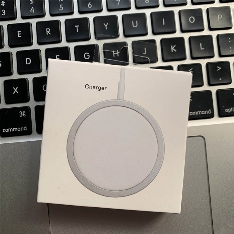 Cargador inalámbrico magnético para Apple Macsafe, almohadilla de carga segura, 15W, para iPhone 12, 13 Pro, Max, 13, Mini, Mac: 15W