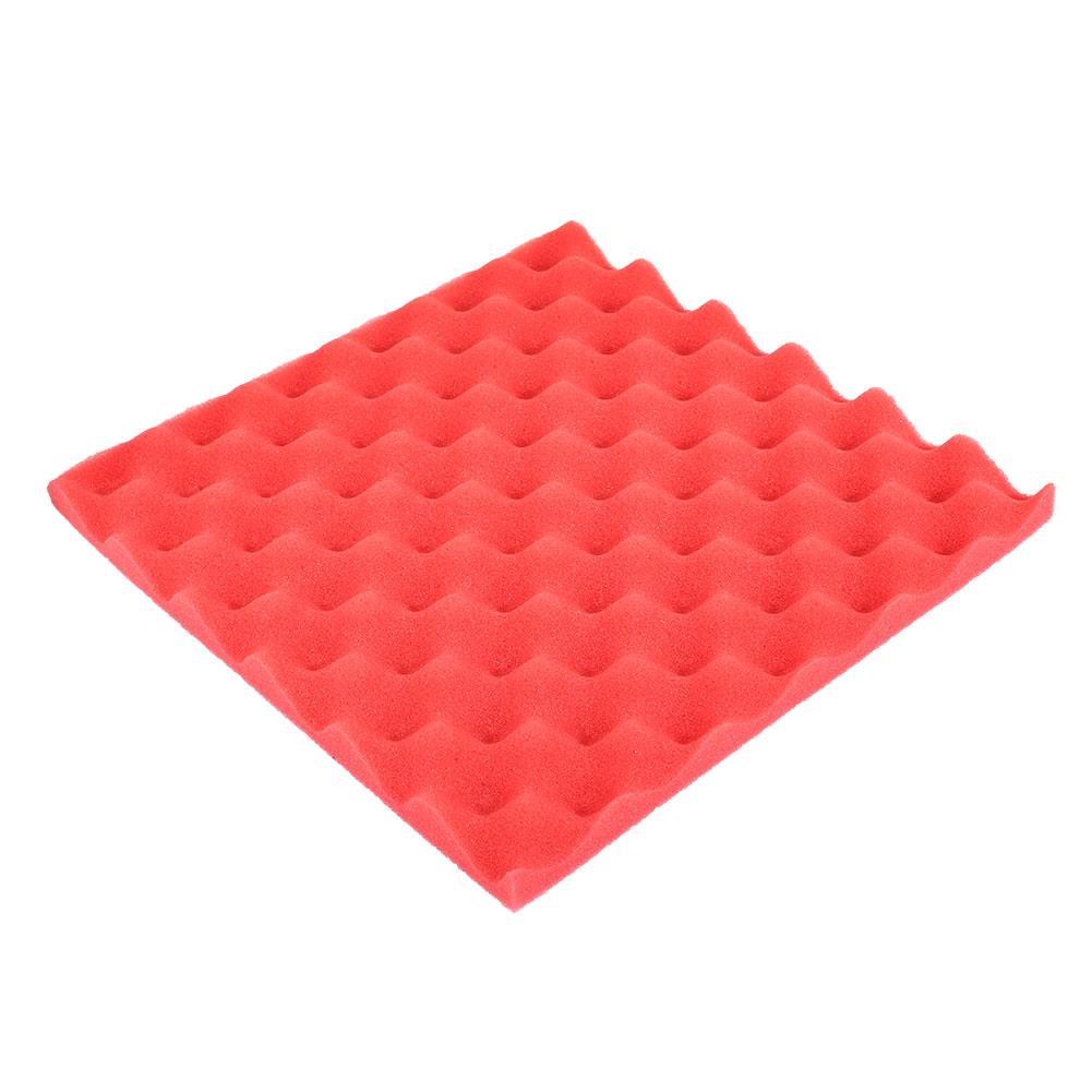 Square Sound Absorption Tiles Home Classroom Soundproof Foam Sticker Club 30*30cm De-Noising Studio Soundproof Tiles Breathable: Red