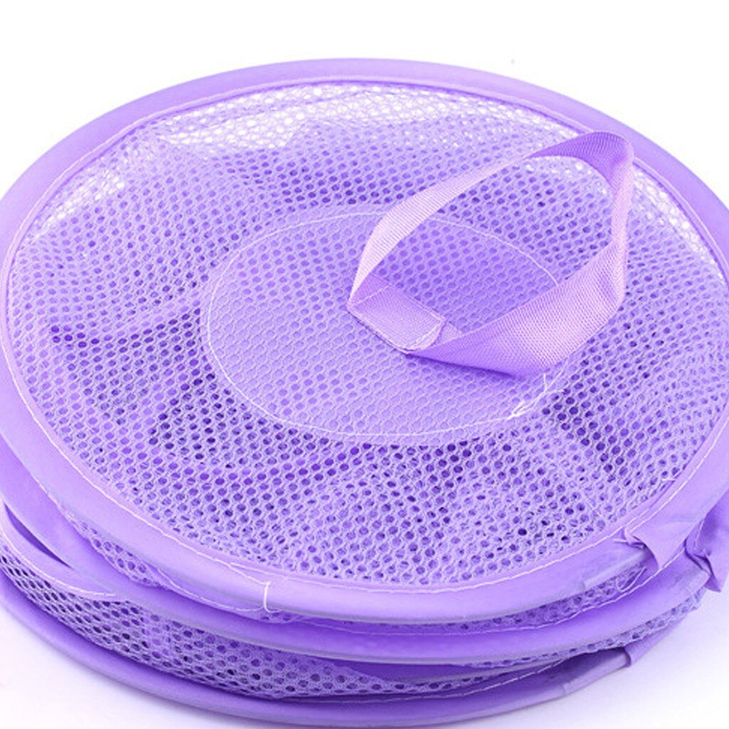 3 Shelf Hanging Storage Net Organizer Bag Bedroom Door Wall Closet Organizers Durable Bathroom Hanging Basket Cloth Organizer: Purple 