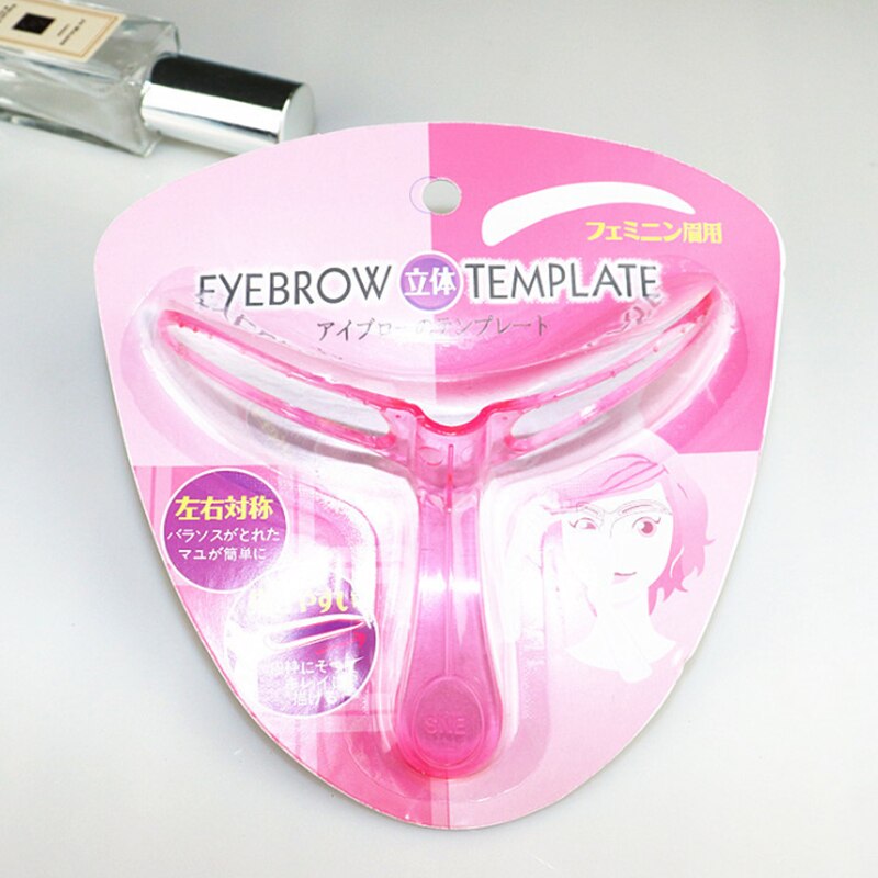 Eyebrow Stencils Kit Eyebrow Shaping Balanced Template Helper Grooming Card Eyebrow Defining Guide Makeup Tools: rose red