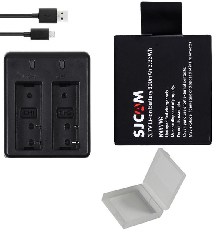 4pcs SJCAM sj4000 eken H9 GIT-LB101 GIT BATTERY sj5000 sj6000 sj7000 SJ8000 SJ9000 battery +Dual USB charger: 1battery withcharger