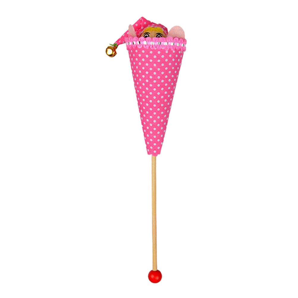 Pizies 1Stck Zufällig Stil Glocke Verstecken Suchen Pop hoch Teleskop Baby freundlicher Pädagogisches Spielzeug Handpuppe teleskop Stock puppe
