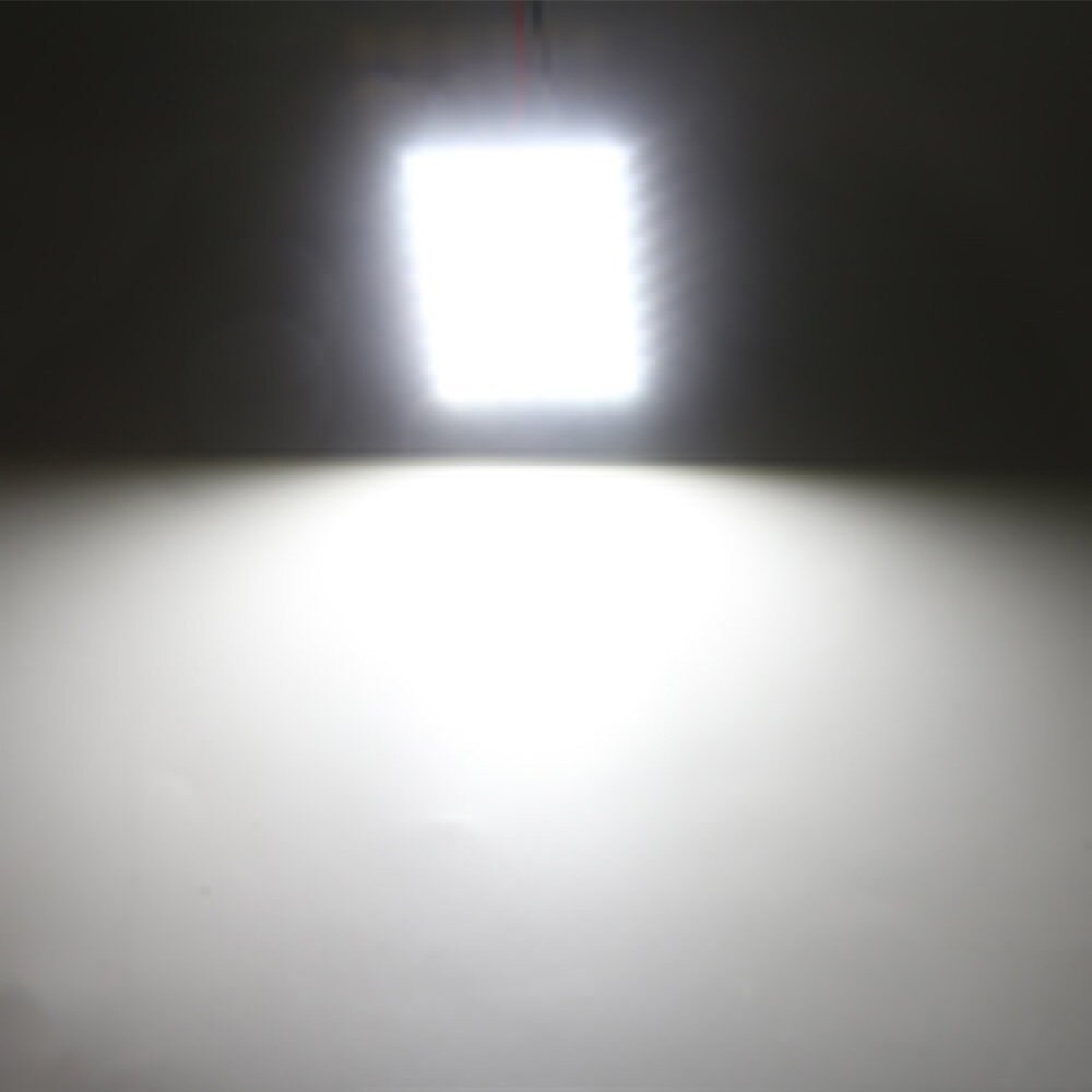 KEYECU 4PCS 12V White 5050 48-SMD LED Panel Dome Light Lamp With T10 BA9S Festoon Adapter