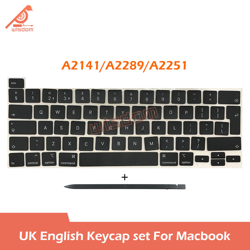 Laptop Uk Layout Keycaps Toetsen Voor Macbook A1466 A1502 A1707 A1989 A2337 A2338 A2141 A2681 A2442 A2681 A2681 A2941 Toetsenbord Reparatie: Bruin