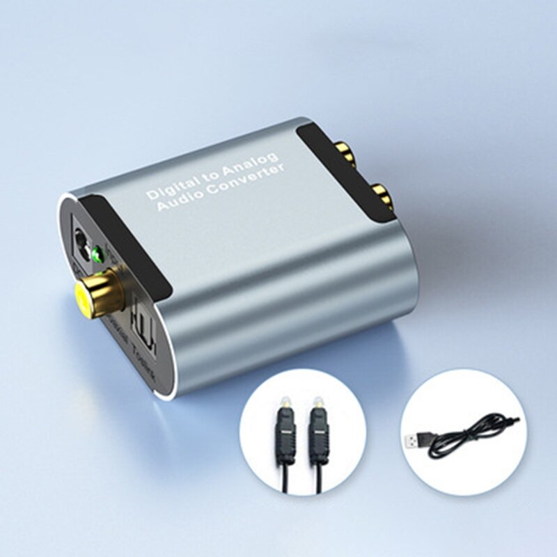 Digital to Analog Audio Converter Digital Optical to Analog RCA L/R Audio Converter Adapter Amplifier
