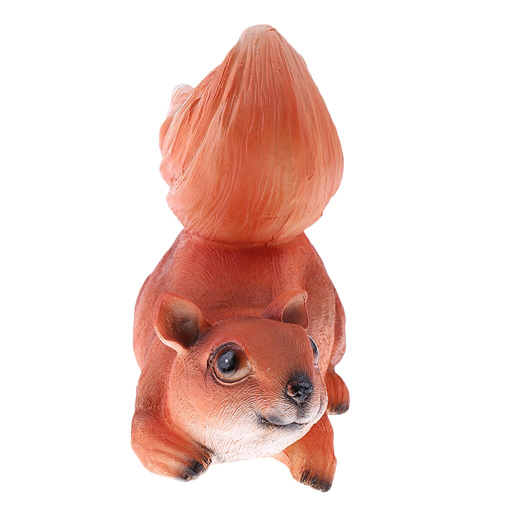 DIY Animal Resin Crafts Art Model Squirrel Figure for Home Garden Yard Decors Ornament - 21 X 8.3 X 16.2cm/ 8.3 X 3.3 X 6.4inch