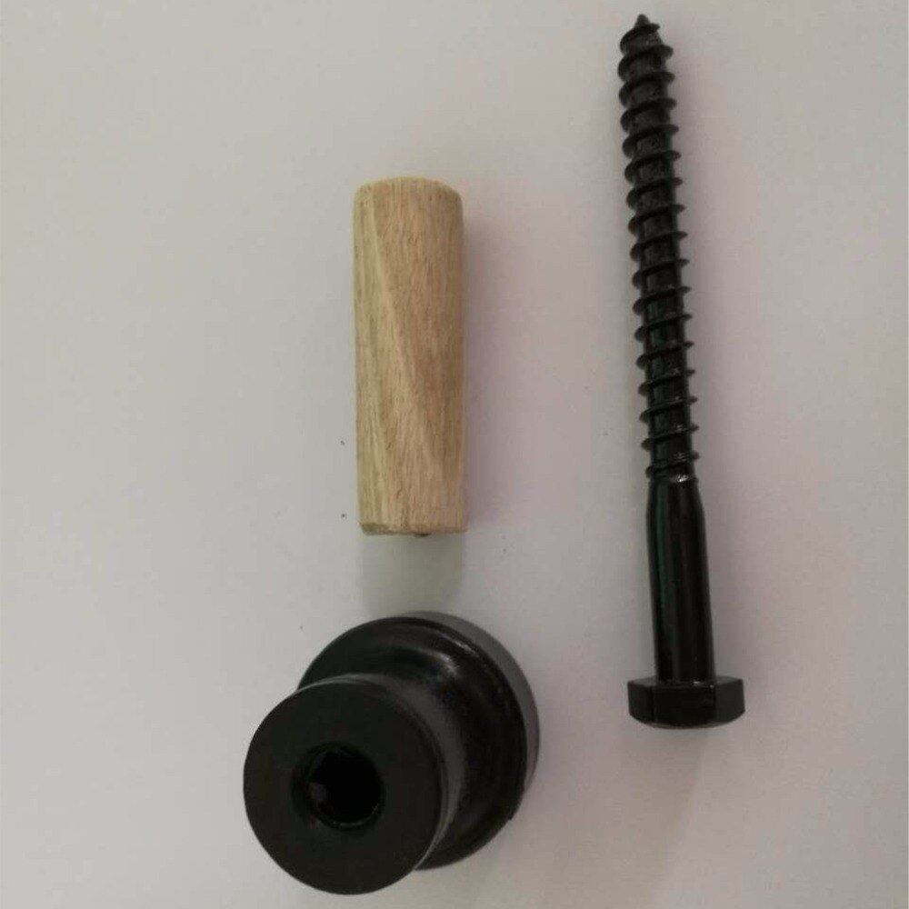 LWZH Antique Style Sliding Barn Wood Door Hardware Black for Other Parts (Fix Seat)