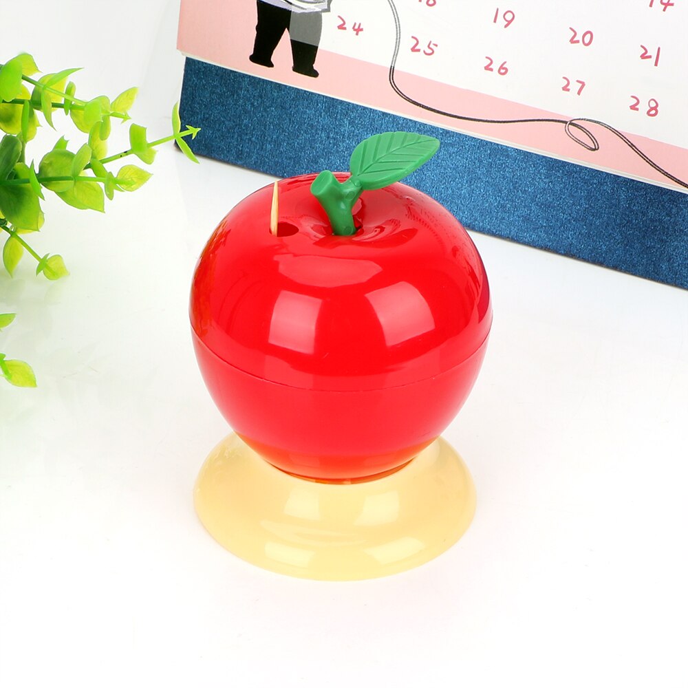 Toothpick Holder Toothpick Box Plastic Press Type Fruit Apple Shape Automatic